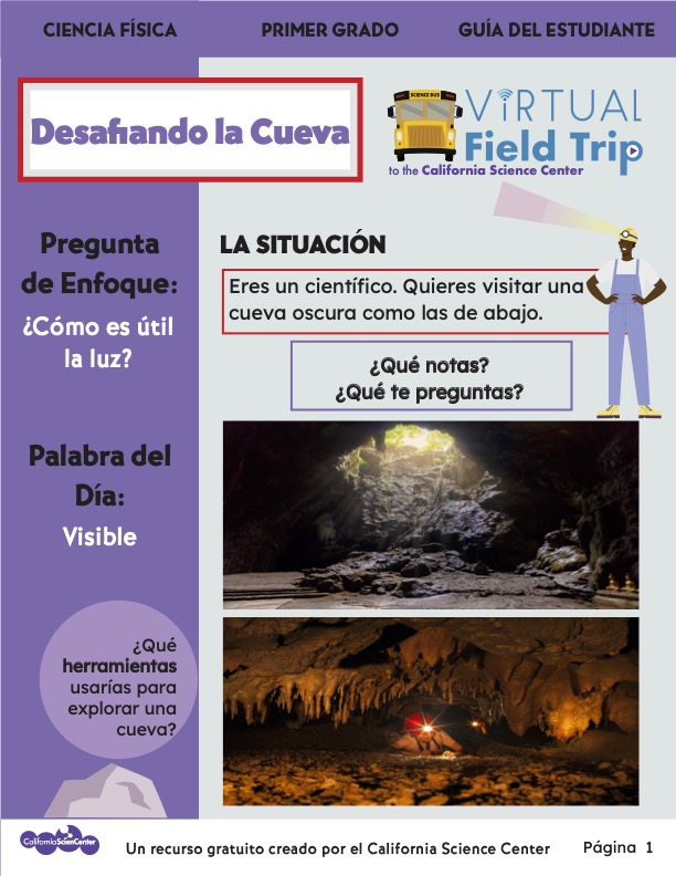Preview image of student activity guide in Spanish.