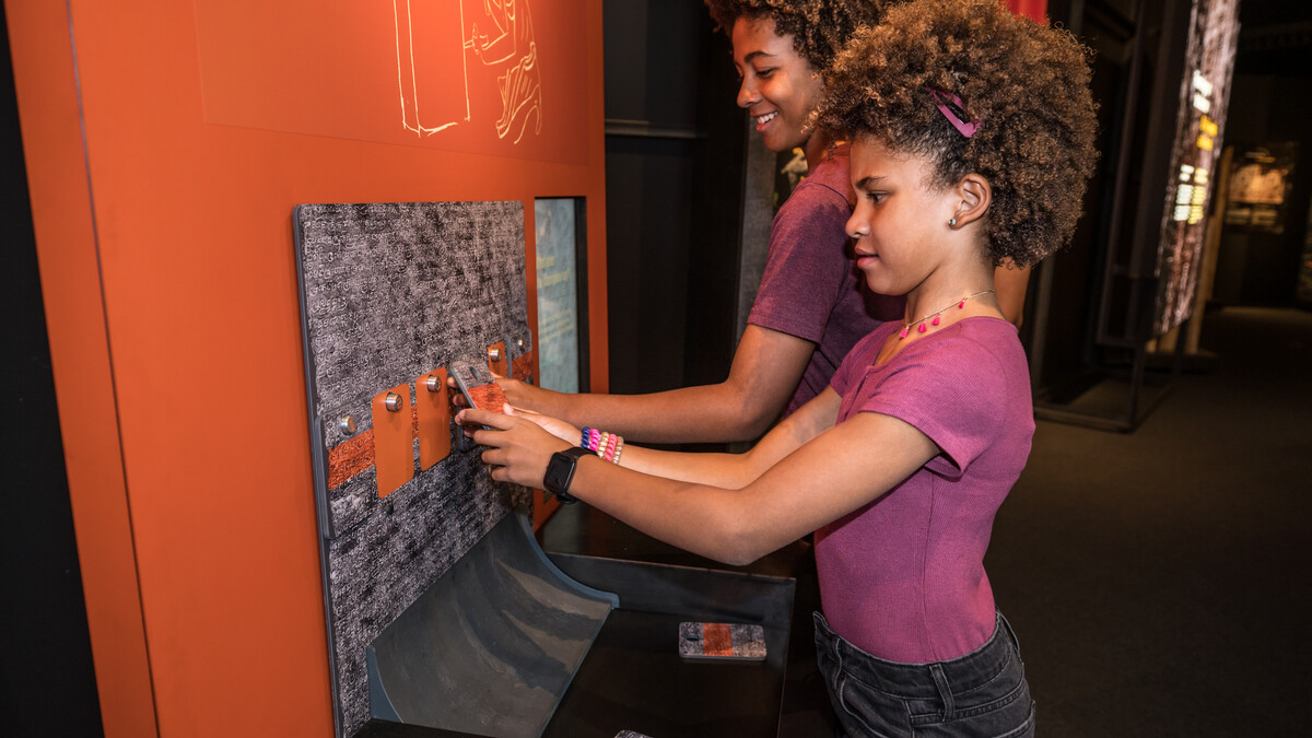 Crack the Code Interactive in Angkor: The Lost Empire of Cambodia Exhibition
