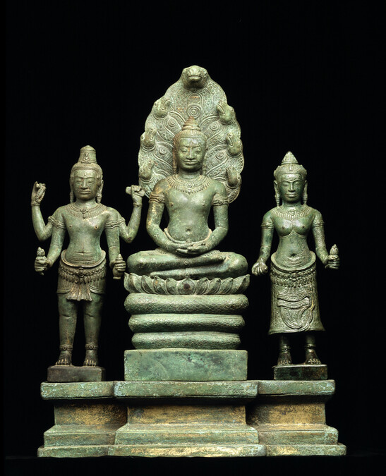 Buddhistic Triad Artifact from Angkor Empire